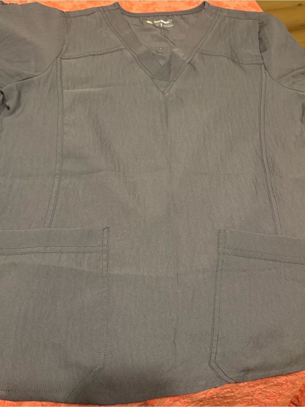 WonderWink Women's Boot Cut Scrub Top in Charcoal Gray